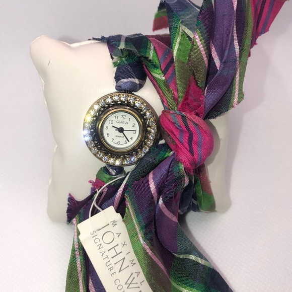 NWT Vintage John Wind Silk Wrap Watch - Picture 2 of 7